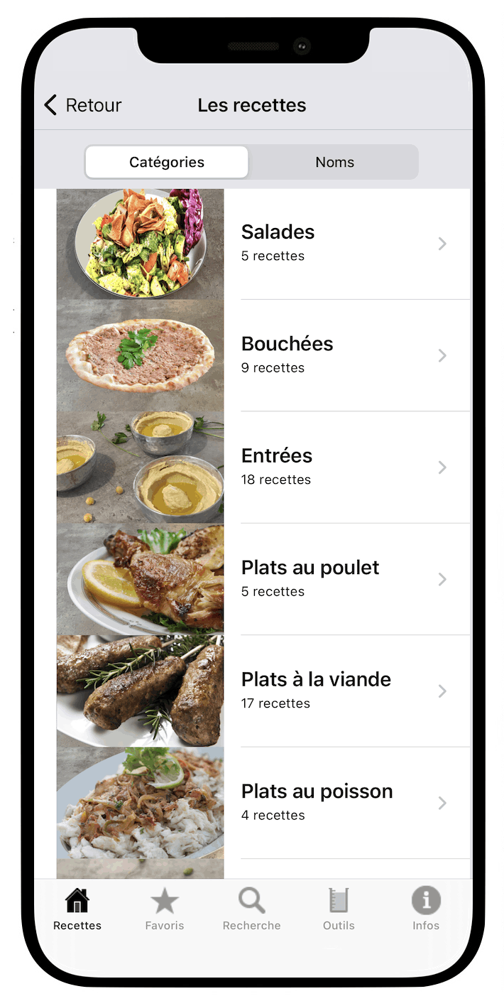 100 Recettes Libanaises - Application iOS